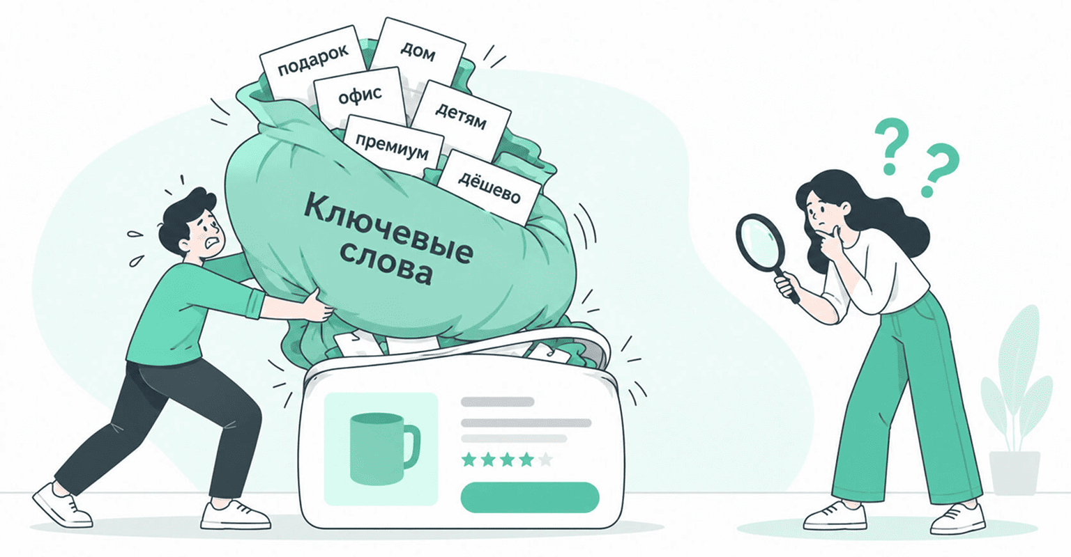 SEO карточек не соответствует спросу
